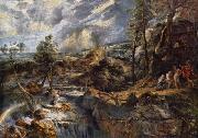 Peter Paul Rubens, Gewitterlandschaft mit Philemon und Baucis